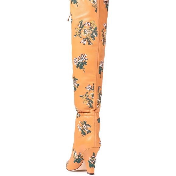 NWB Tory Burch Lila 90 Gathered Embroidered OTK Boot - Picture 5 of 9